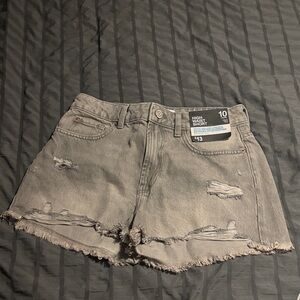 Primark Gray Distressed Jean Shorts